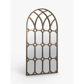 Gallery Direct Khadra Arched Window Wall Mirror, 160 x 80cm, Gold - thumbnail 1
