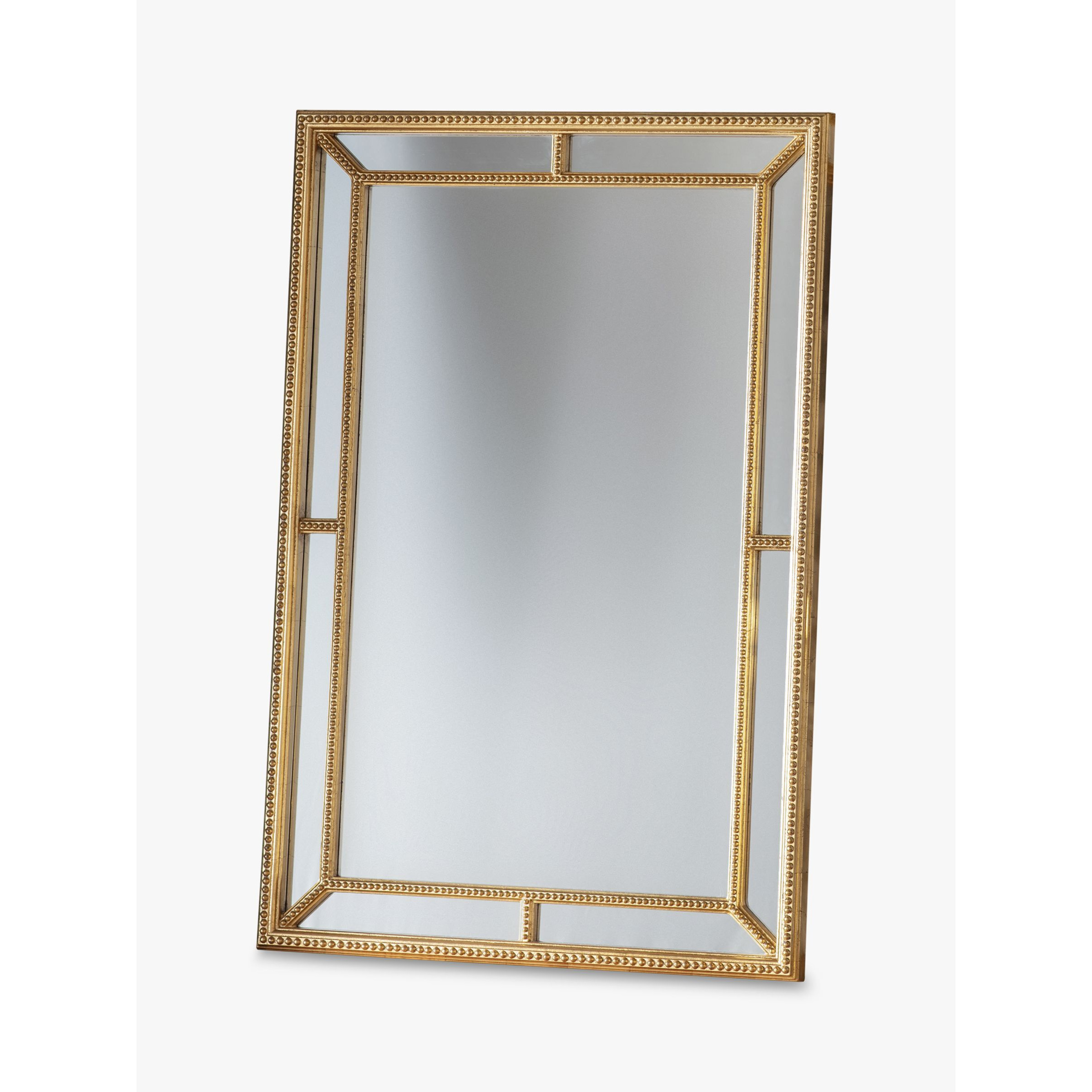 Gallery Direct Sinatra Rectangular Decorative Beaded Wall Mirror, 121 x 80cm, Gold - image 1