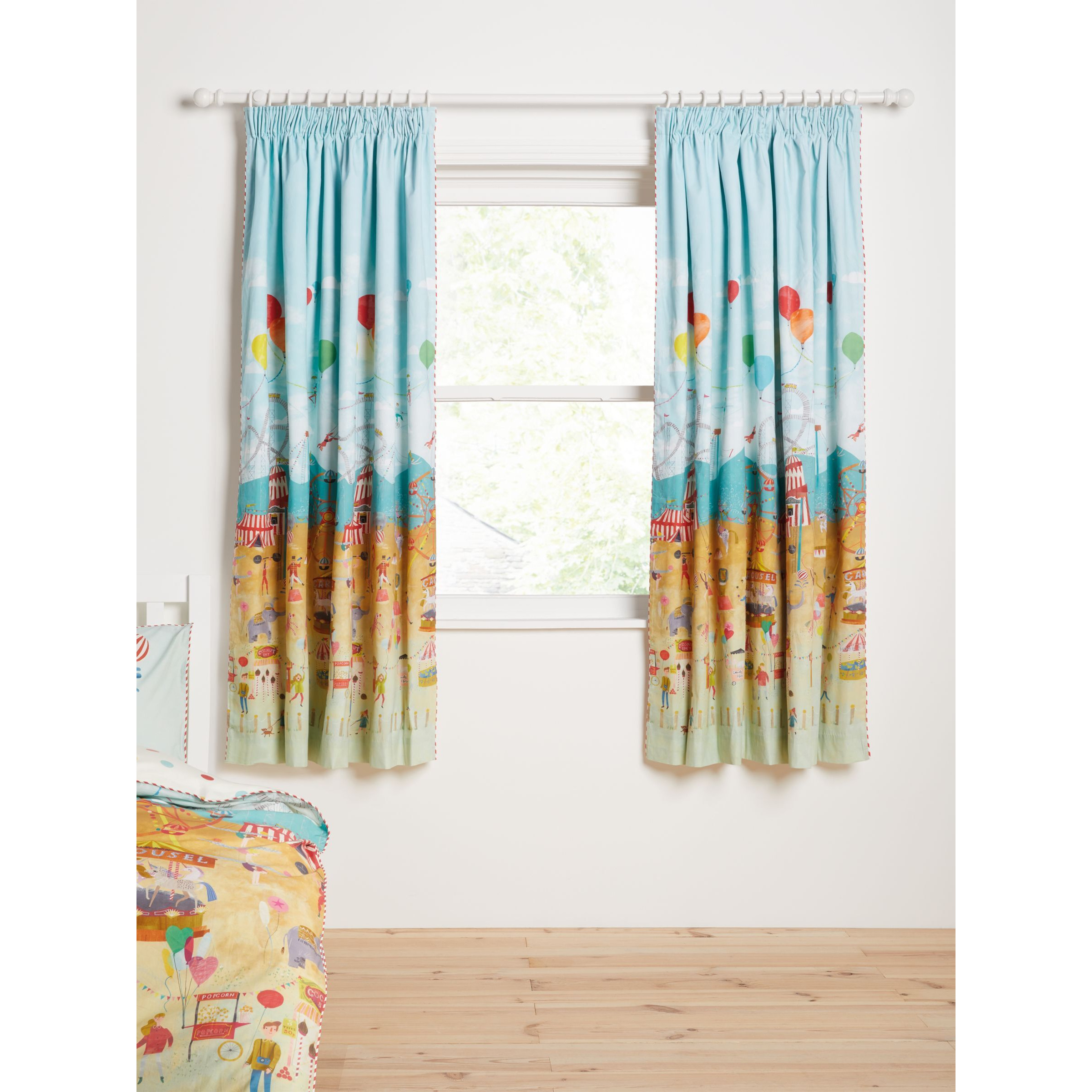 Harlequin Life's a Circus Pencil Pleat Blackout Lined Children's Curtains, Multi