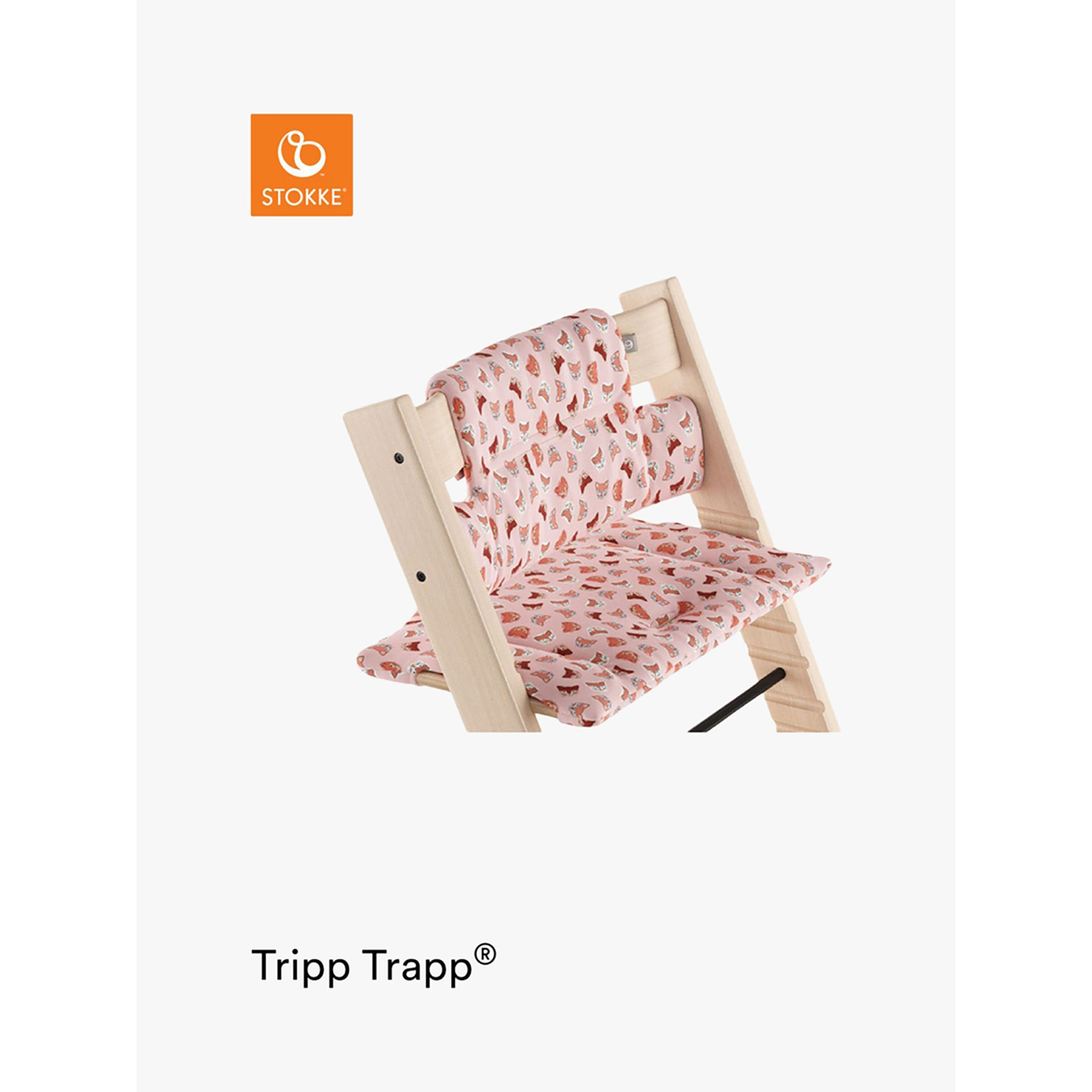 Stokke Tripp Trapp Classic Highchair Cushion, Pink/Fox