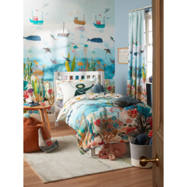 Harlequin Above and Below Reversible Cotton Duvet Cover and Pillowcase Set, Multi - thumbnail 5
