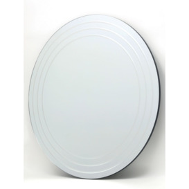 Där Meora Round Glass Wall Mirror, 100cm, Clear - thumbnail 2