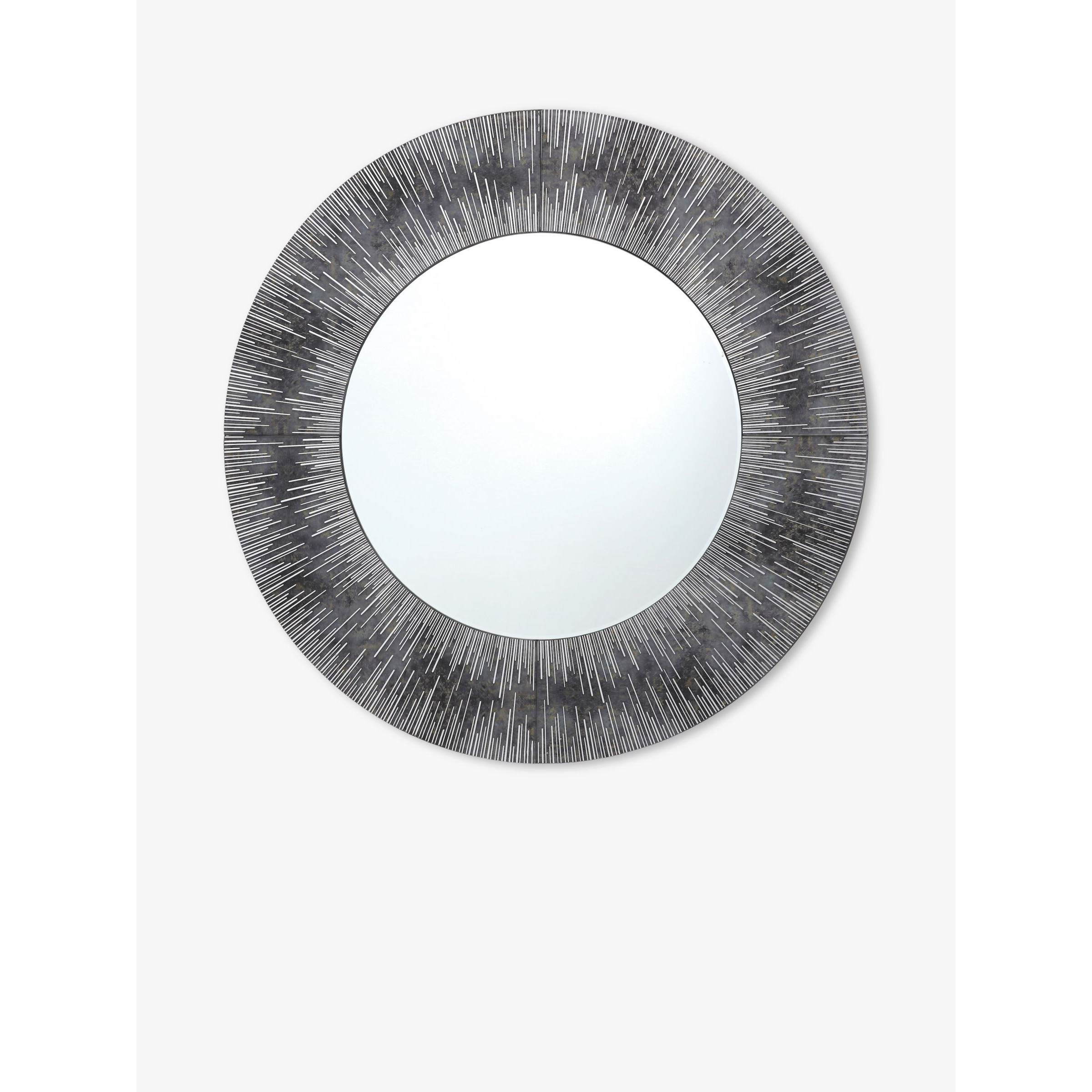 Där Neome Round Wall Mirror, 80cm, Grey/Silver - image 1
