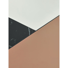 Där Jalisa Oval Wall Mirror, 80 x 40cm, Rose Gold/Marble - thumbnail 2