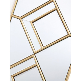 Där Kipton Decorative Rectangular Wall Mirror, 98 x 30cm, Gold - thumbnail 2