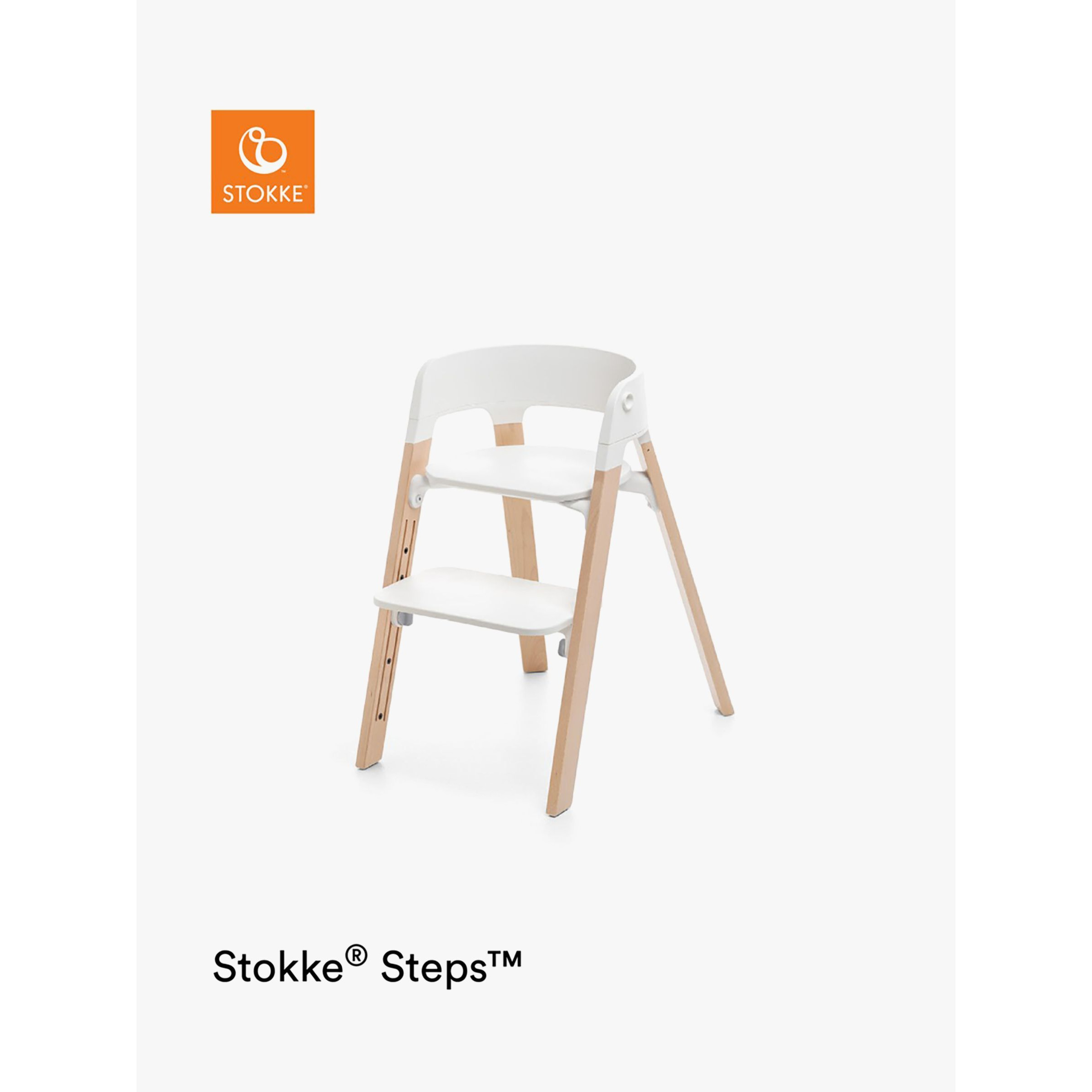 Stokke Steps Highchair, White/Natural