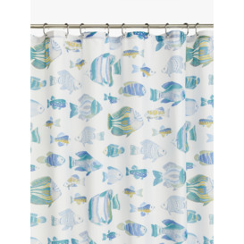 John Lewis Fish Recycled Polyester Shower Curtain - thumbnail 1