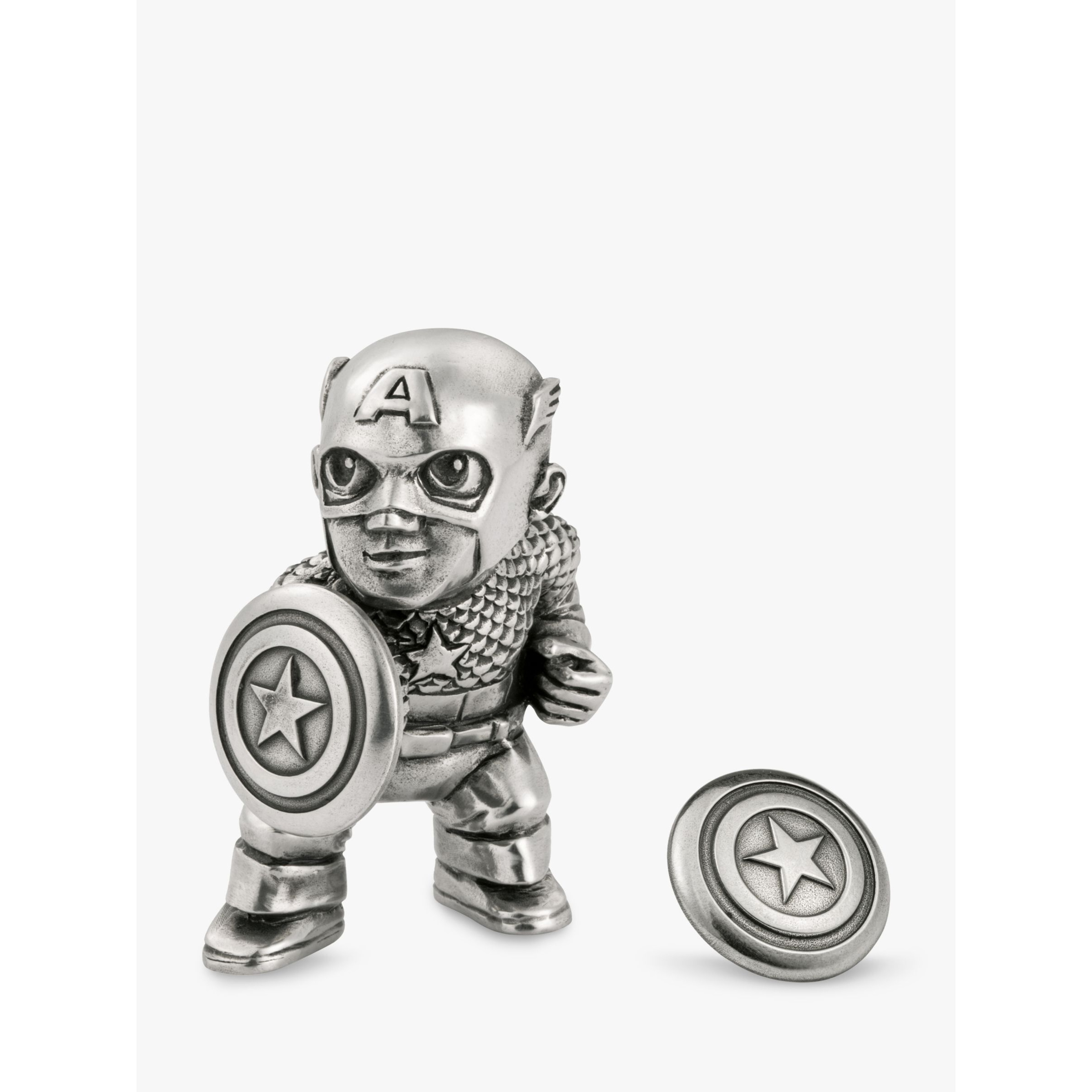 Royal Selangor Mini Captain America Figurine and Lapel Pin Set - image 1