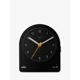 Braun Analogue Alarm Clock, Black - thumbnail 1