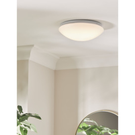 John Lewis Saint LED Flush Bathroom Ceiling Light, White - thumbnail 2