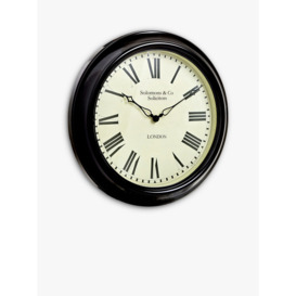 Lascelles Personalised Station Roman Numeral Wall Clock, 45.5cm, Black - thumbnail 2