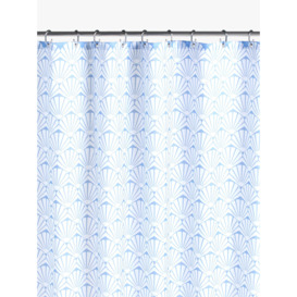 John Lewis Scallop Shell Recycled Polyester Shower Curtain - thumbnail 1