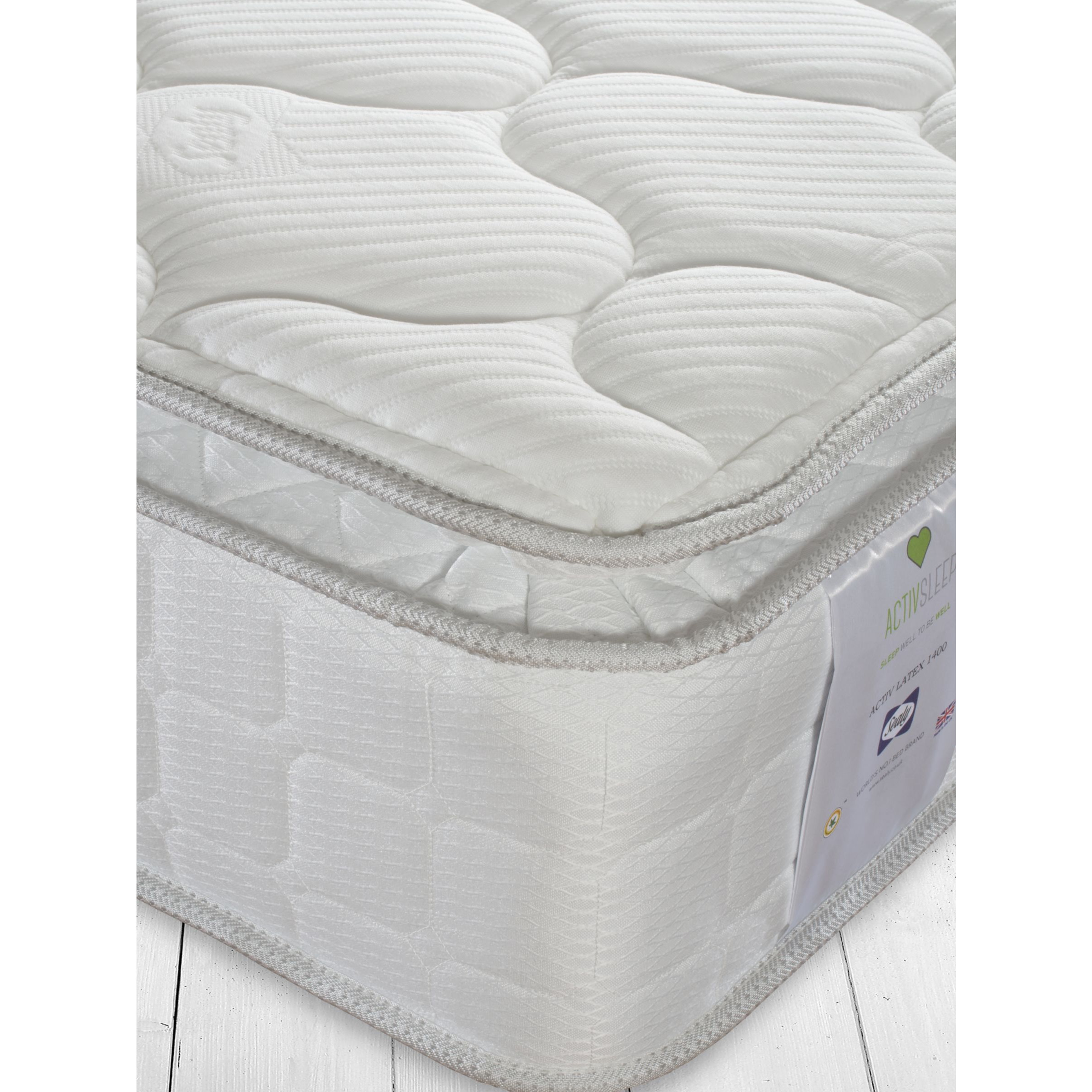 Sealy Activsleep Latex 1400 Pocket Spring Pillowtop Mattress, Medium Tension, Super King Size