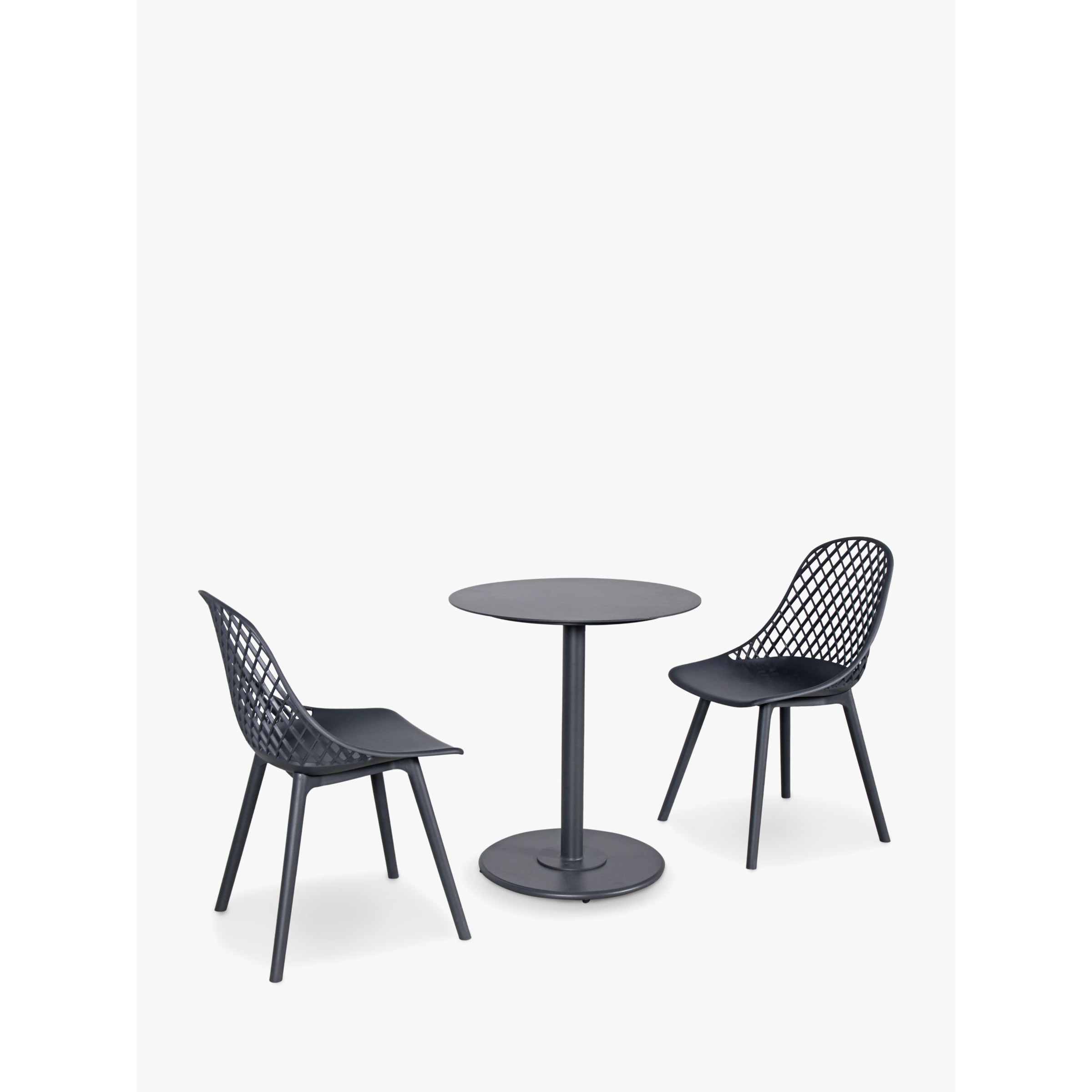 KETTLER Café Milano 2-Seater Garden Bistro Table & Chairs Set, Grey - image 1