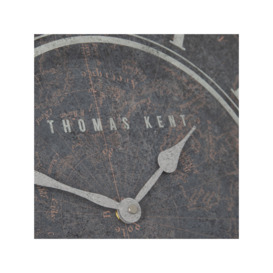 Thomas Kent Flo Map Analogue Wall Clock, Black - thumbnail 4
