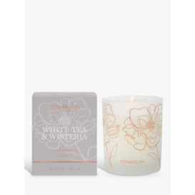 Stoneglow Day Flower White Tea & Wisteria Scented Candle, 180g