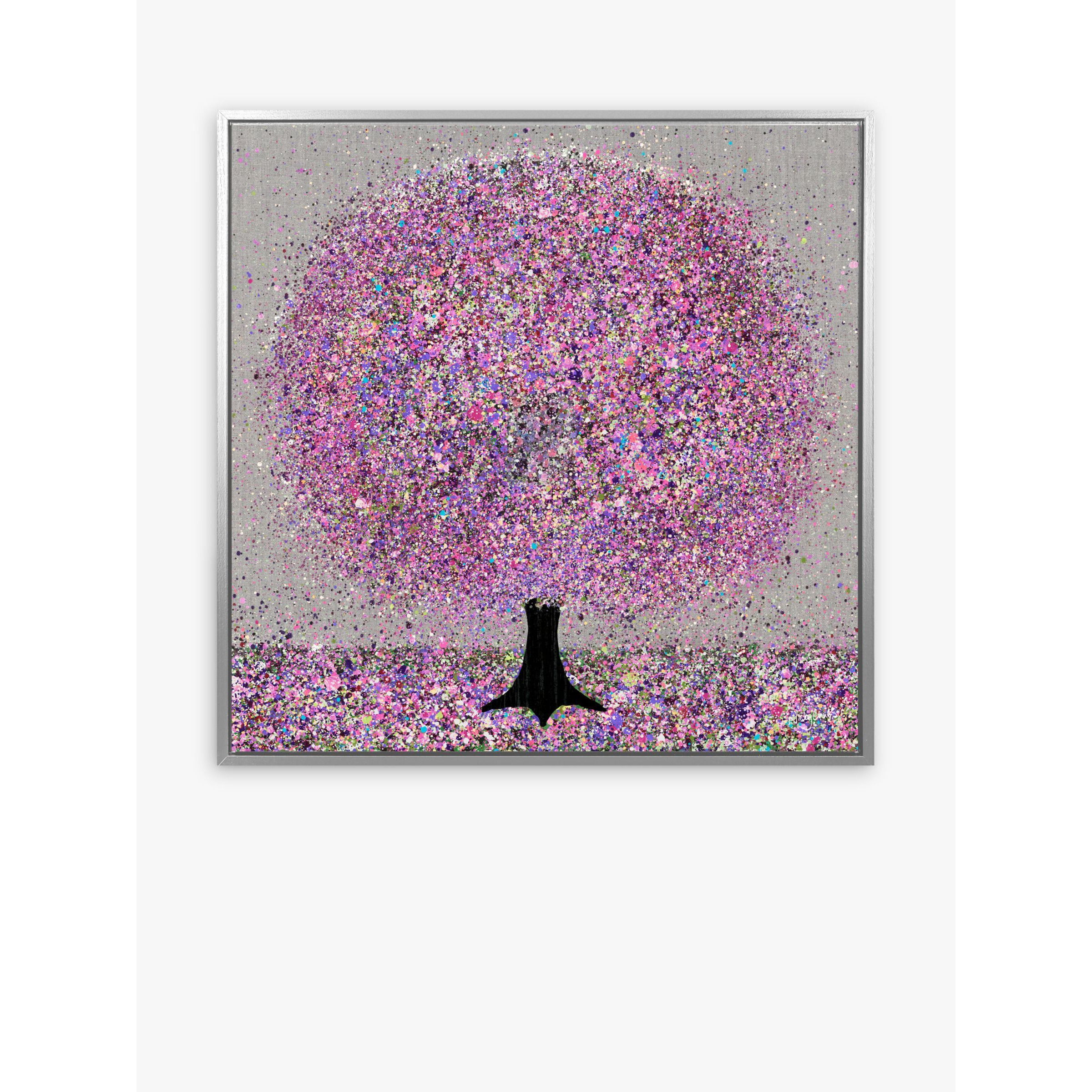 Nicky Chubb - 'Dotty Spring' Framed Canvas Print & Mount, 84.5 x 84.5cm, Purple