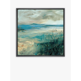 Lesley Birch - 'Sea Grass' Wood Framed Canvas Print, 94 x 94cm, Blue/Multi