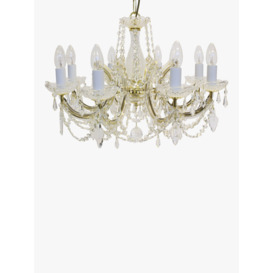 Impex Marie Theresa Crystal Chandelier Ceiling Light, 8 Arms - thumbnail 2