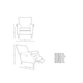 Parker Knoll Classic Motion Recliner High Back Armchair - thumbnail 2