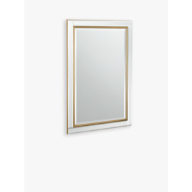 Yearn Bevelled Glass Edge Rectangular Wall Mirror, Gold