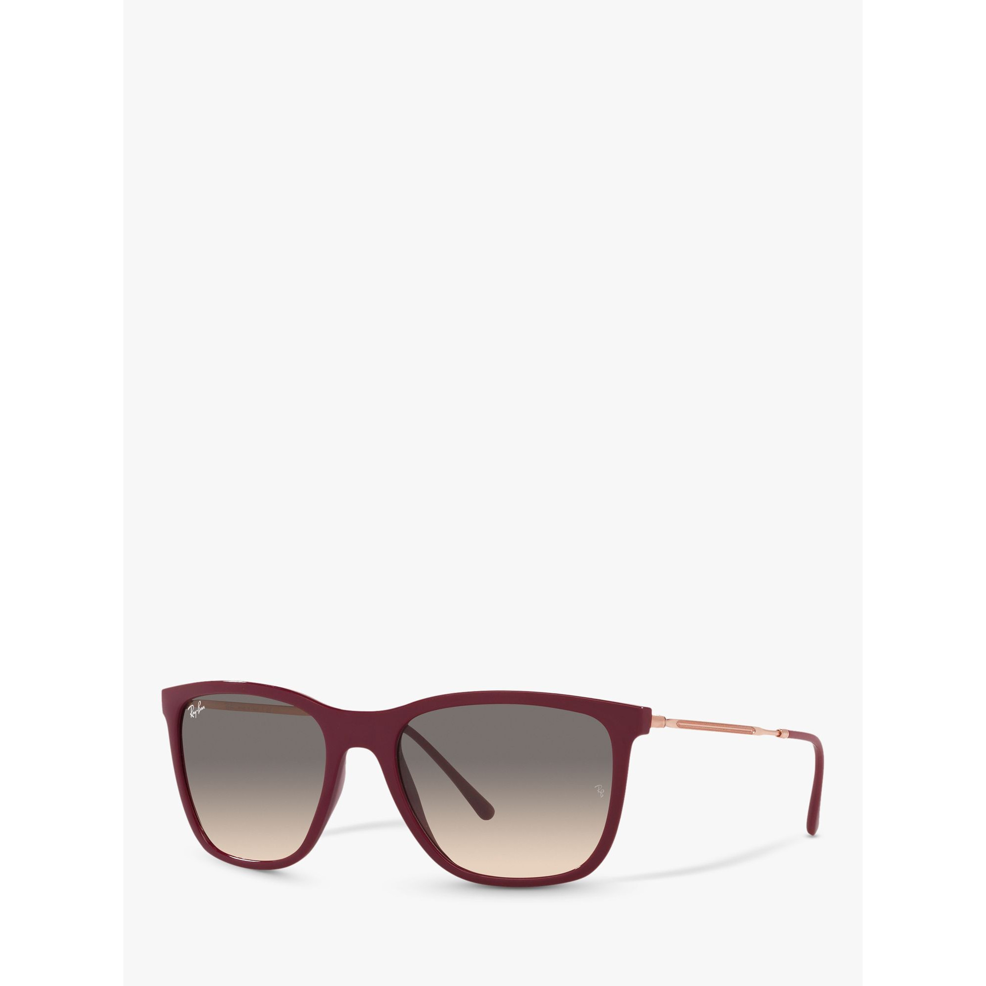 Ray-Ban RB4344 Unisex Pillow Square Frame Sunglasses, Cherry Red