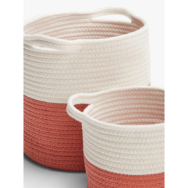 John Lewis ANYDAY Cotton Rope Storage Baskets, Set of 2 - thumbnail 2