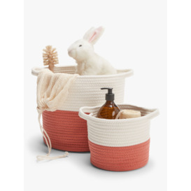John Lewis ANYDAY Cotton Rope Storage Baskets, Set of 2 - thumbnail 3