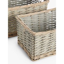 John Lewis ANYDAY Willow Storage Baskets, Set of 2, Natural / Grey - thumbnail 2