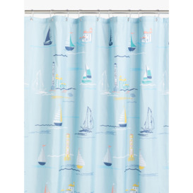 John Lewis Boats Recycled Polyester Shower Curtain - thumbnail 1
