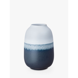 Denby Minerals Barrel Vase, H26cm, Blue
