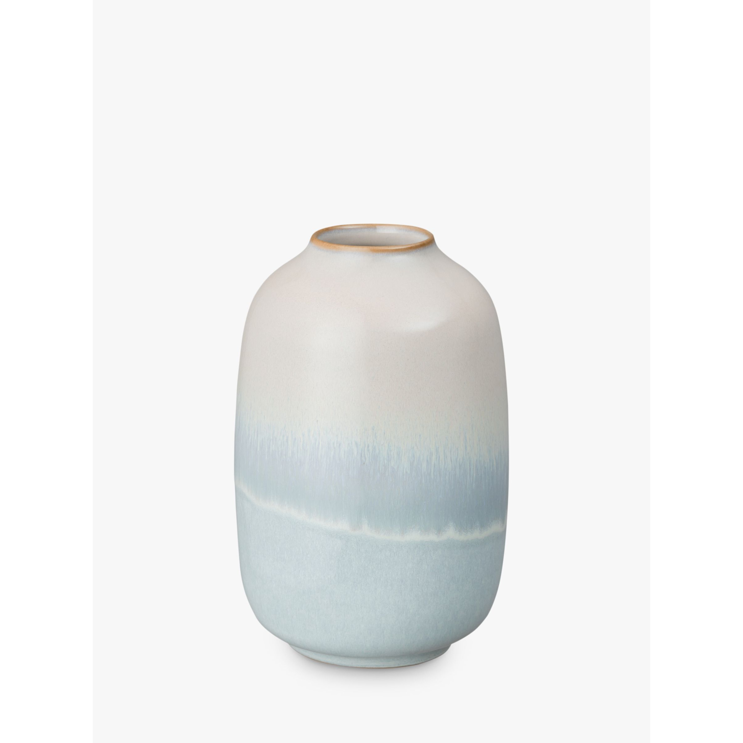 Denby Quartz Rose Stoneware Barrel Vase, H18cm, Pink/Blue - image 1