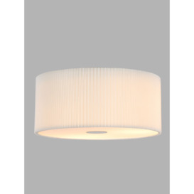 John Lewis Micropleated Diffuser Flush Ceiling Light, White - thumbnail 1