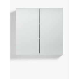 John Lewis White Gloss Double Mirrored Bathroom Cabinet - thumbnail 1