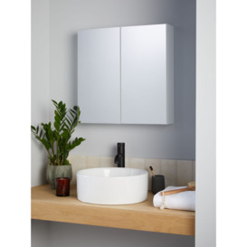 John Lewis White Gloss Double Mirrored Bathroom Cabinet - thumbnail 2