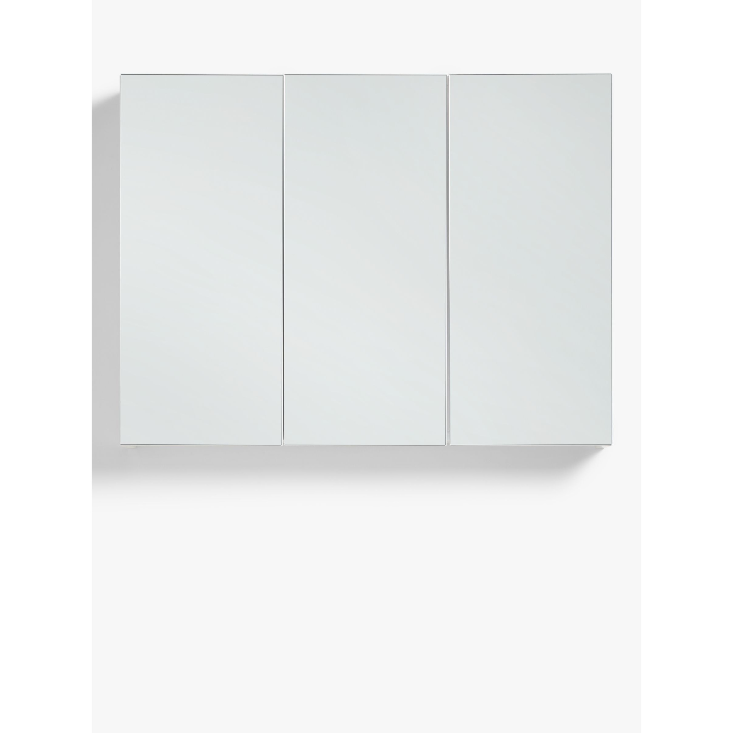 John Lewis White Gloss Triple Mirrored Bathroom Cabinet - image 1