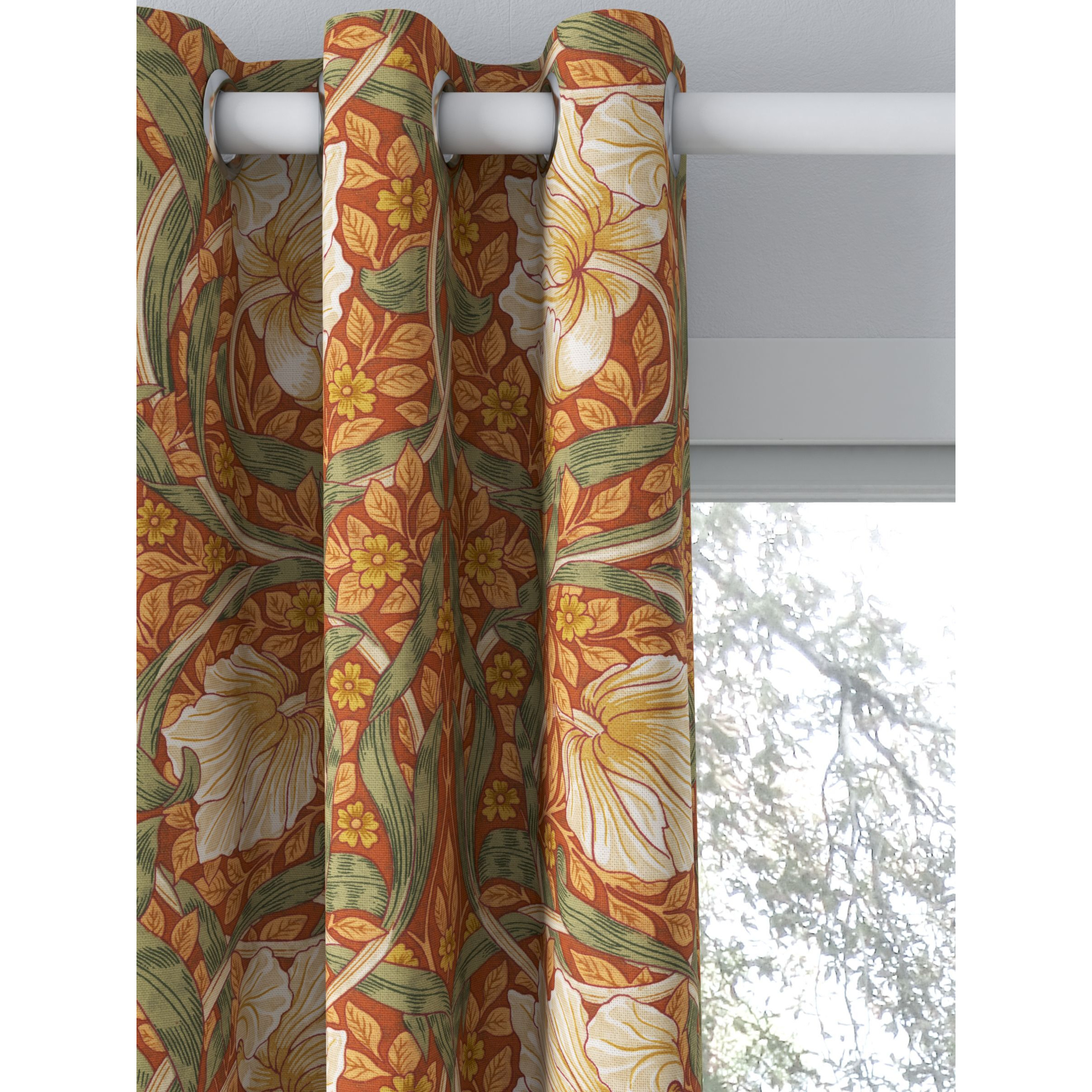 Morris & Co. Pimpernel Pair Thermal Lined Eyelet Curtains - image 1
