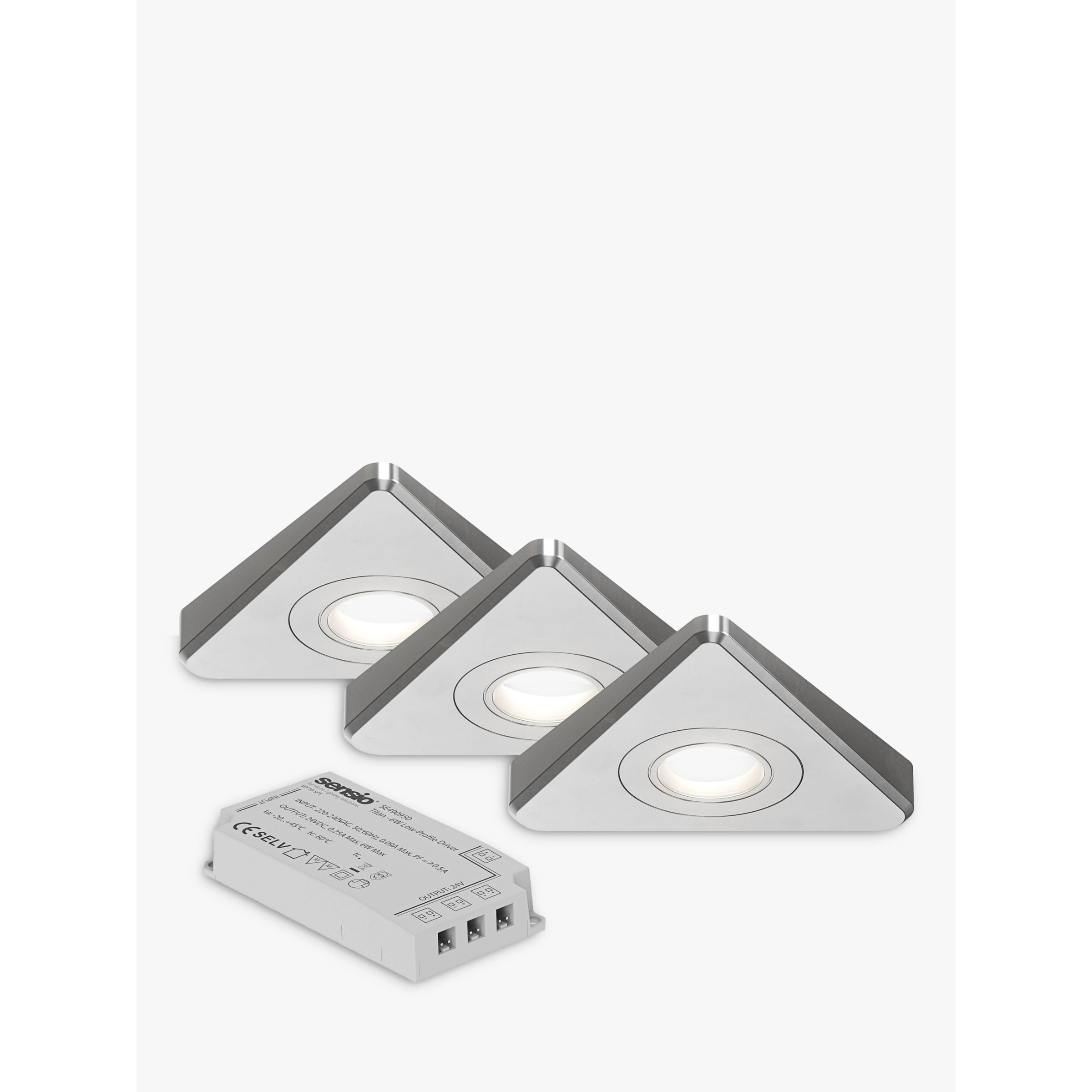 Sensio Nexus LED Trio Tone Under Kitchen Cabinet Lights & Driver, Pack of 3, White