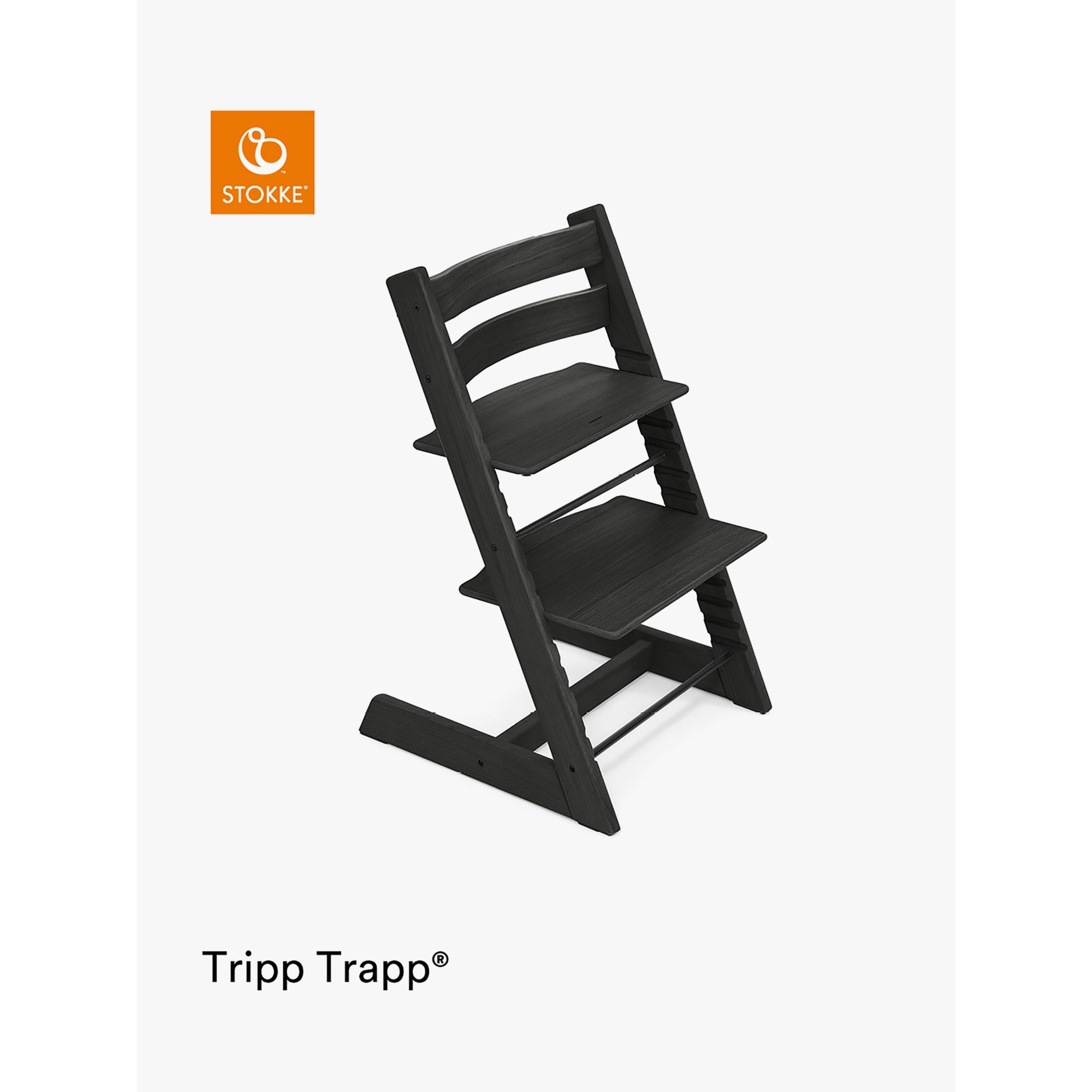 Stokke Tripp Trapp Oak Highchair, Black