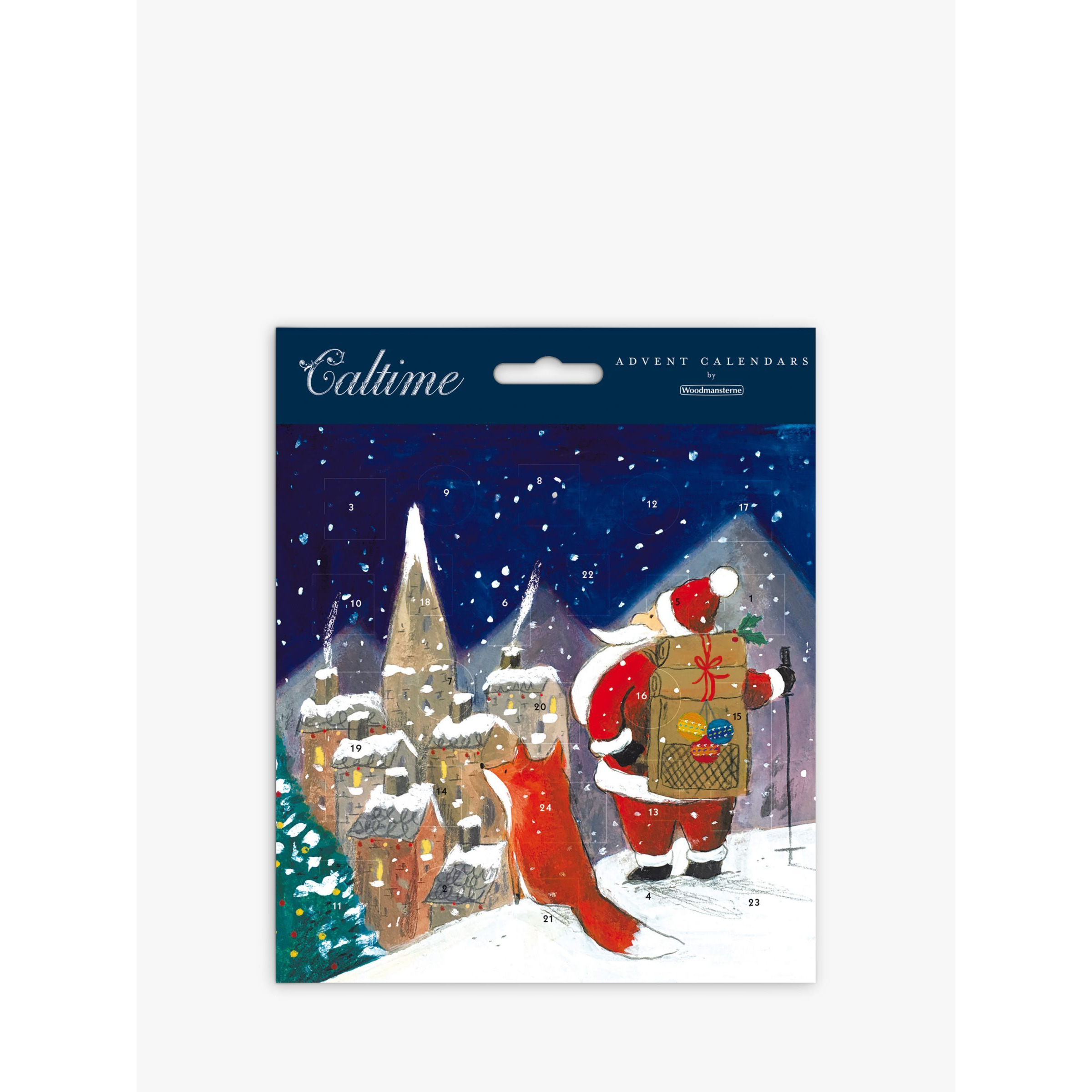 Woodmansterne Santa Advent Calendar Card