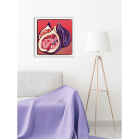 Meera Knowles - 'Fig' Framed Canvas Print, 34 x 34cm, Purple/Multi - thumbnail 2