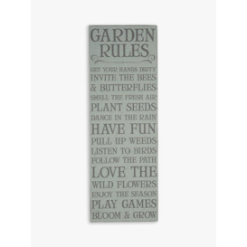 Esme Lintin - 'Garden Rules' Galvanized Steel Panel, 70 x 24cm, Green - thumbnail 3