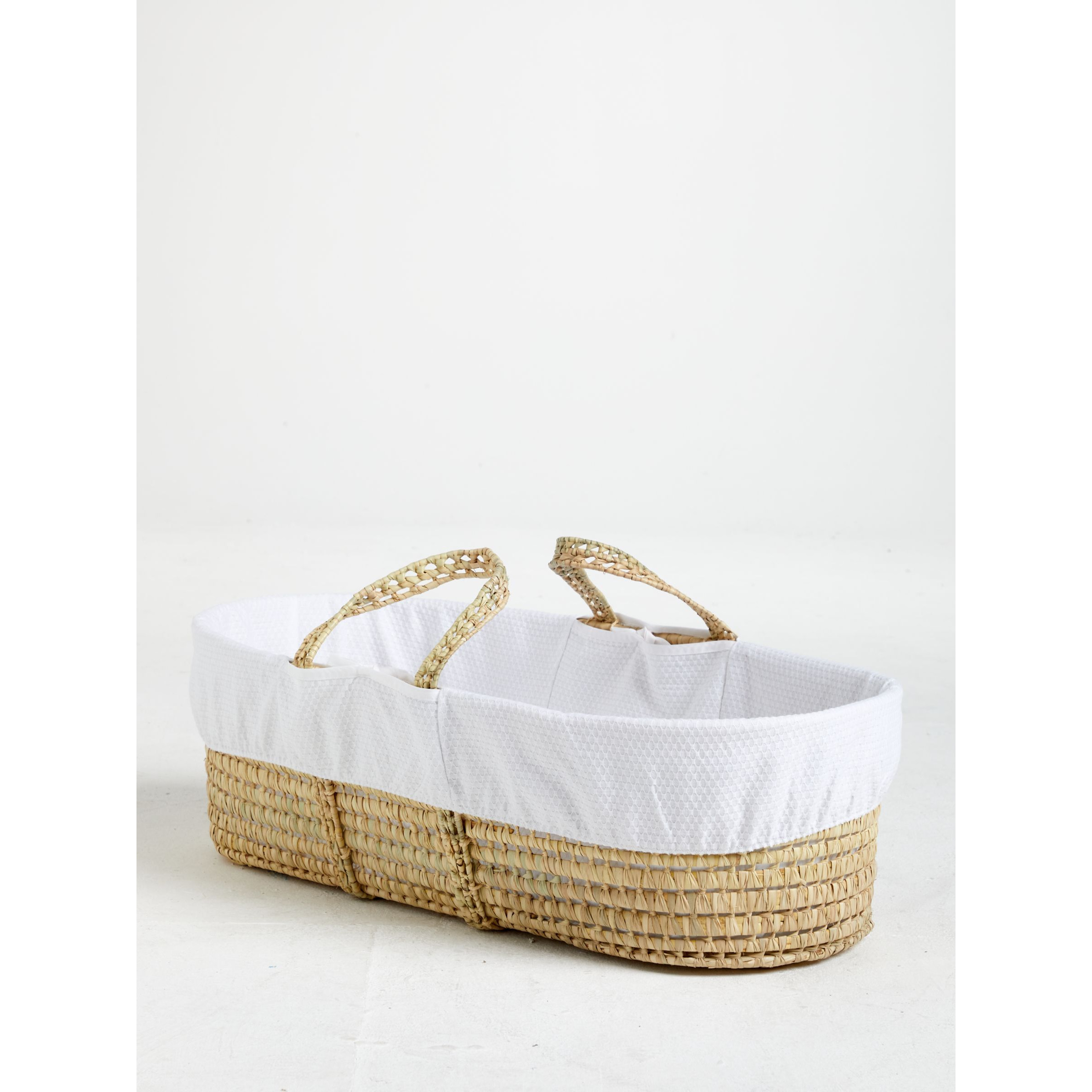 John Lewis ANYDAY Moses Basket, Fitted Sheet & Blanket Set, White - image 1
