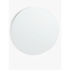 John Lewis ANYDAY Scandi Cut Frame Round Wall Mirror, 50cm, Black - thumbnail 1