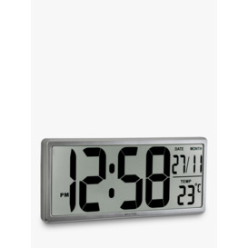 Acctim Datekeeper LCD Digital Wall Alarm Clock, Silver - thumbnail 2