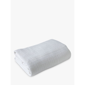 Clair de Lune Baby Cotton Cellular Cot Blanket, 150 x 100cm, White