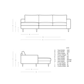 Swoon Evesham Grand 4 Seater LHF Chaise End Sofa, Dark Leg - thumbnail 2