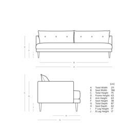 Swoon Kalmar Large 3 Seater Sofa, Dark Leg - thumbnail 2