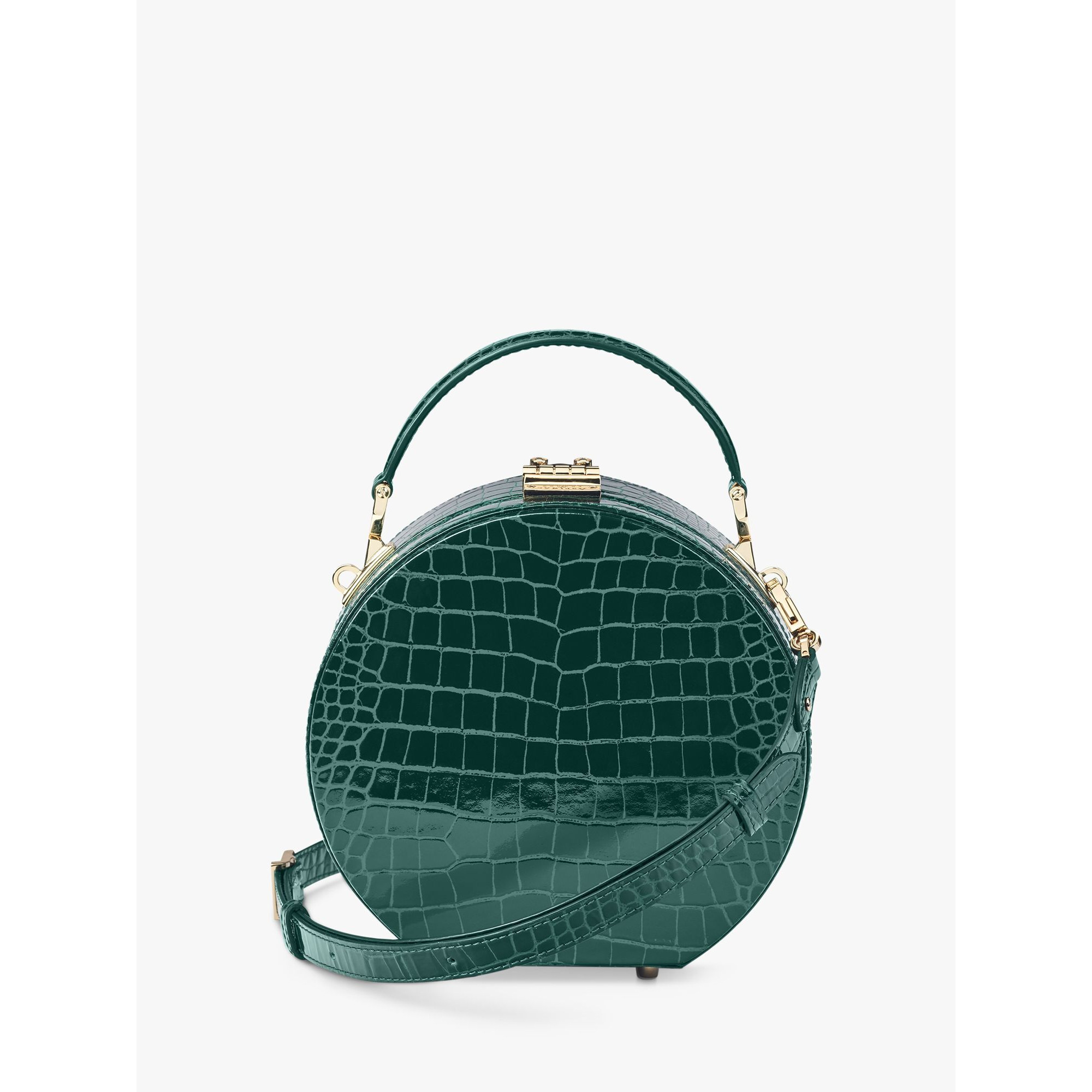 Aspinal of London Croc Leather Mini Hat Box Grab Bag by John Lewis 