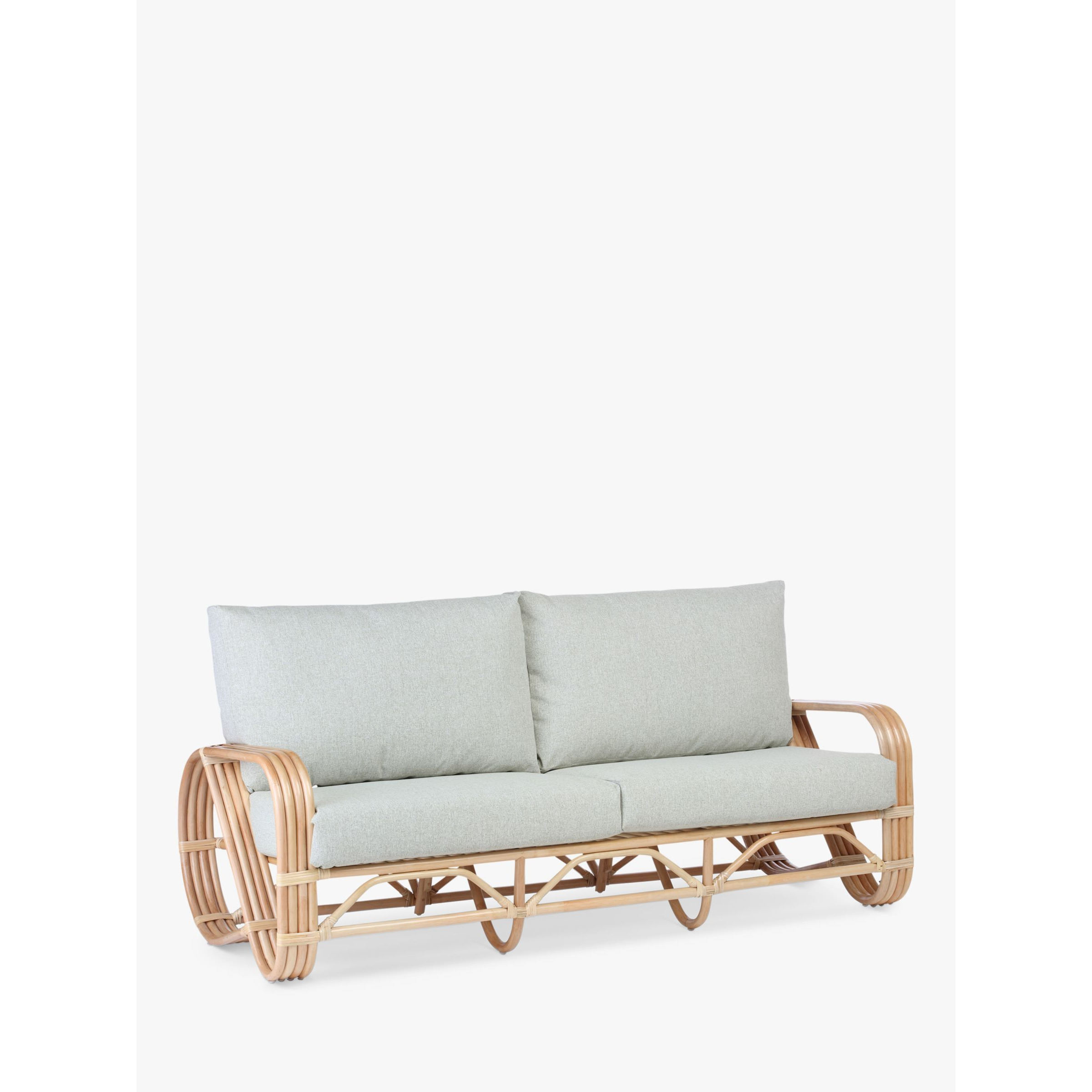 Desser Pretzel Rattan 3-Seater Sofa, Natural